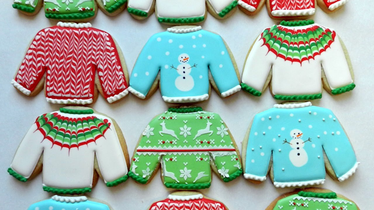 How To Decorate Ugly Christmas Sweater Cookies