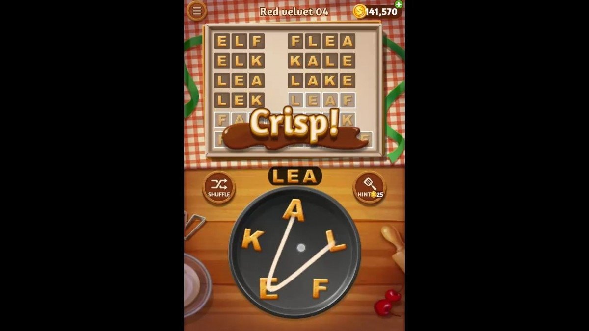 Word Cookies Red Velvet Pack Level 4 Answers
