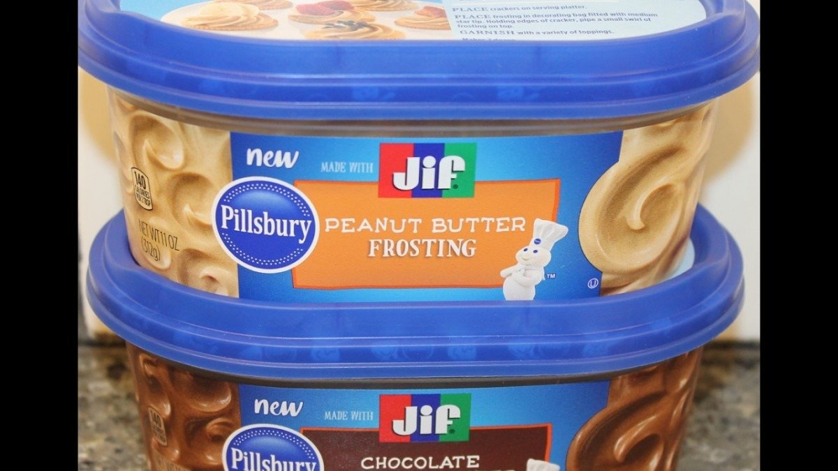 Pillsbury Made With Jif  Peanut Butter Frosting And Chocolate