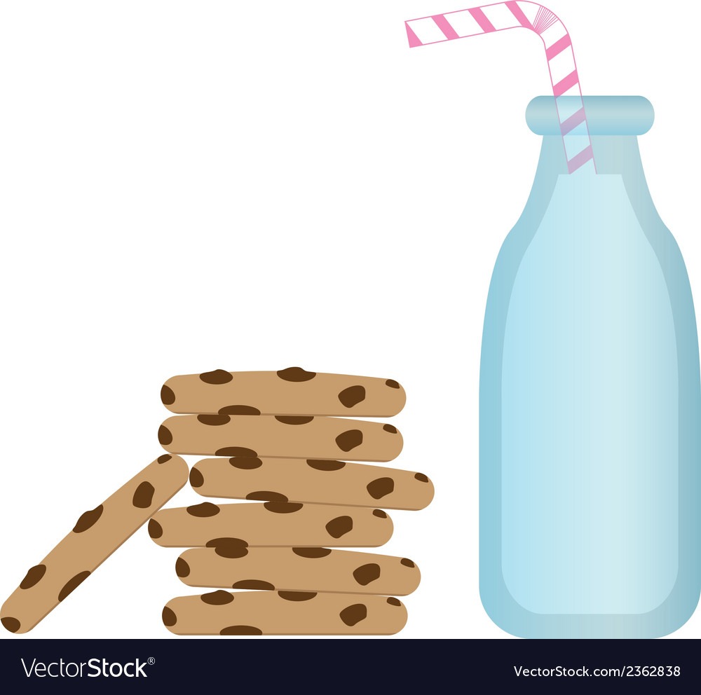 Milk And Cookies Royalty Free Vector Image