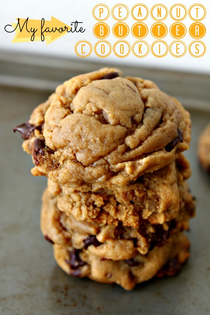My Favorite Puffy, Chewy Peanut Butter Chocolate Chip Cookies