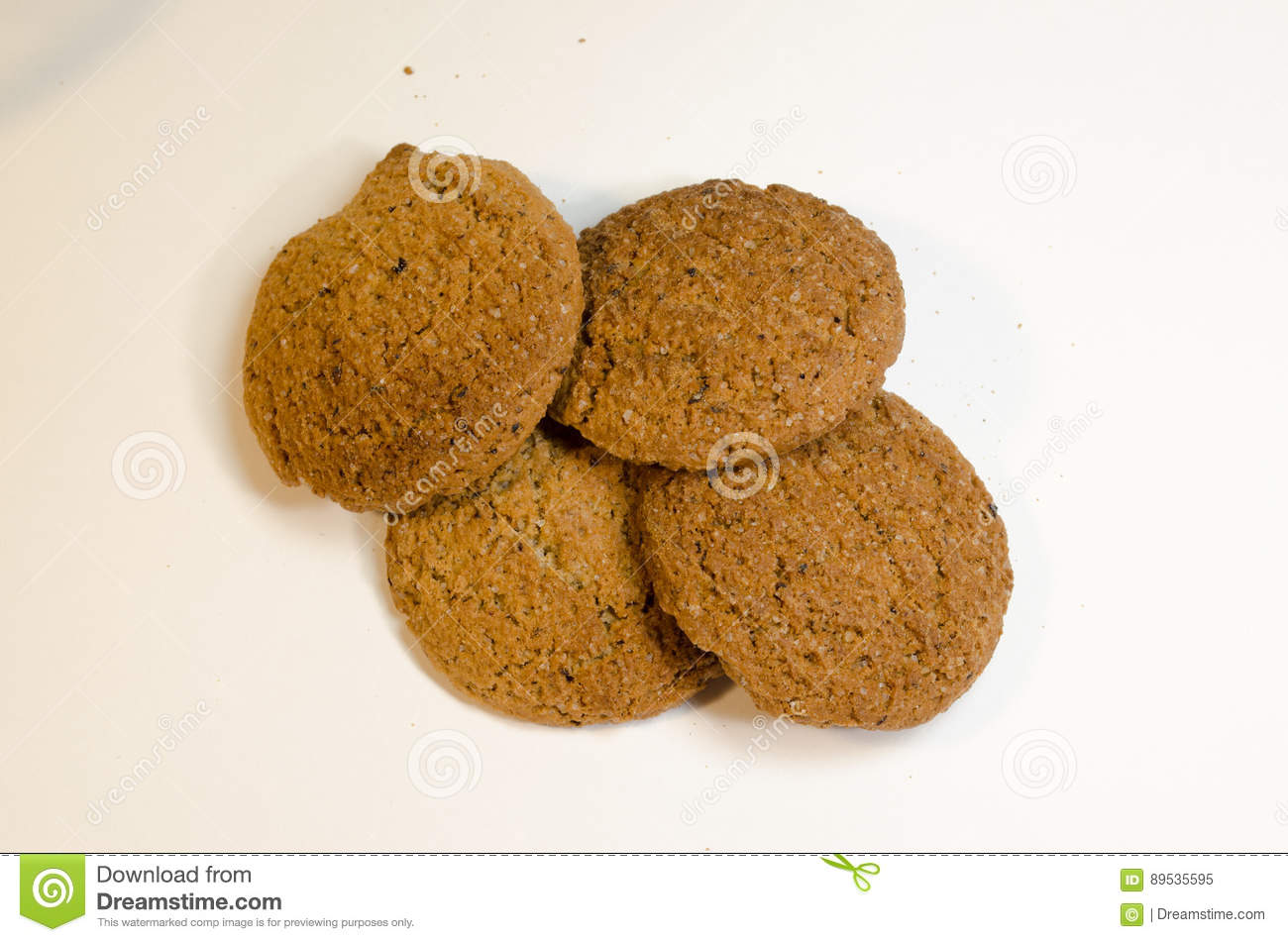 Oatmeal Cookies Stock Image  Image Of Homemade, View