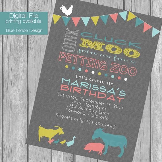 Petting Zoo Party Inspirational Petting Zoo Themed Birthday Party