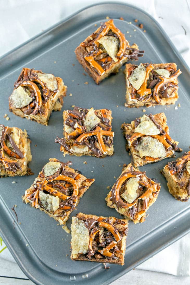Potato Chip Pretzel Cookie Bars