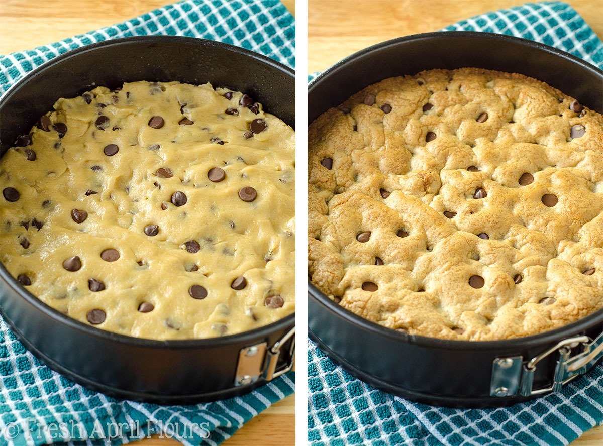 Chocolate Chip Cookie Cake With Chocolate Fudge Frosting