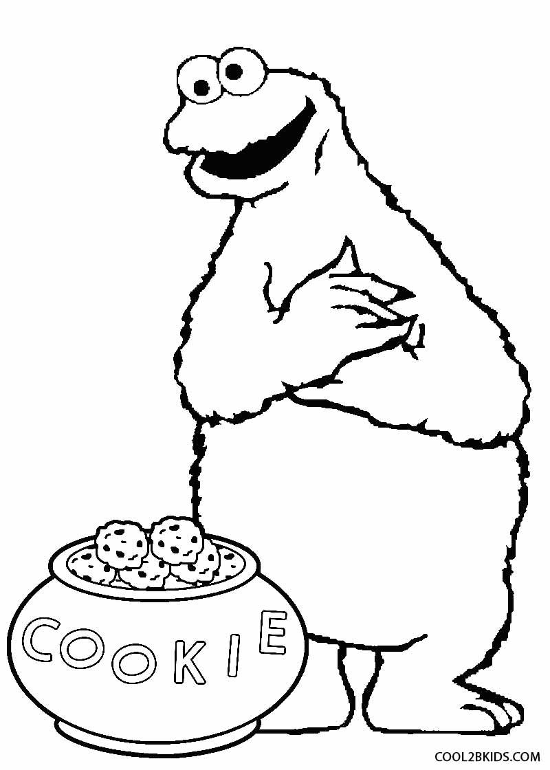 Printable Cookie Monster Coloring Pages For Kids