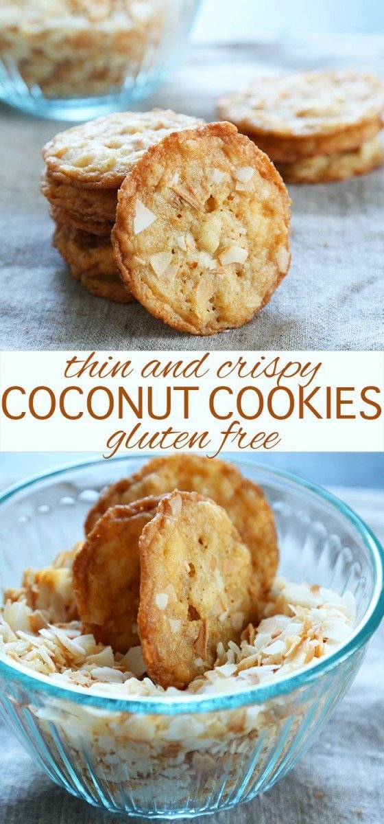 Thin & Crispy Gluten Free Coconut Cookies