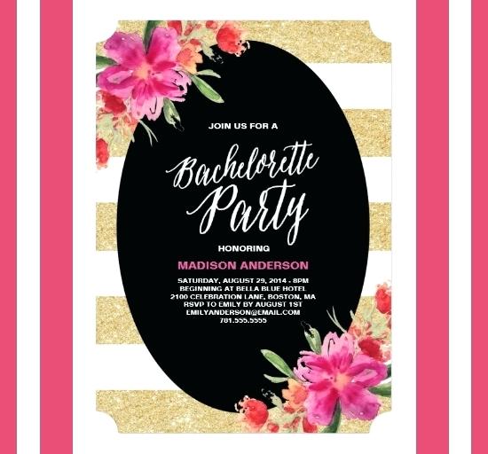 Bachelorette Party Invitation Templates Free New Design