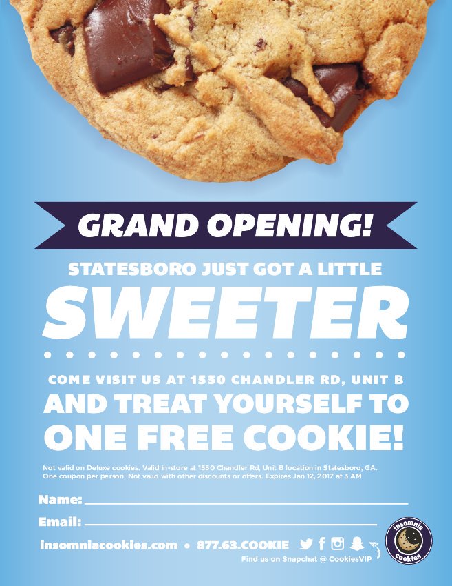 Insomnia Cookies On Twitter   Our First Opening Of The Year Is In
