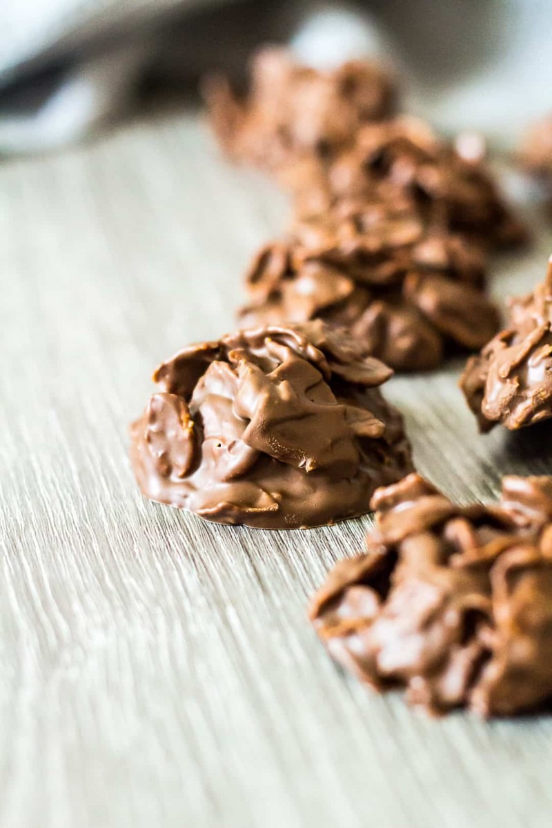 Chocolate Peanut Butter Cornflake Cookies