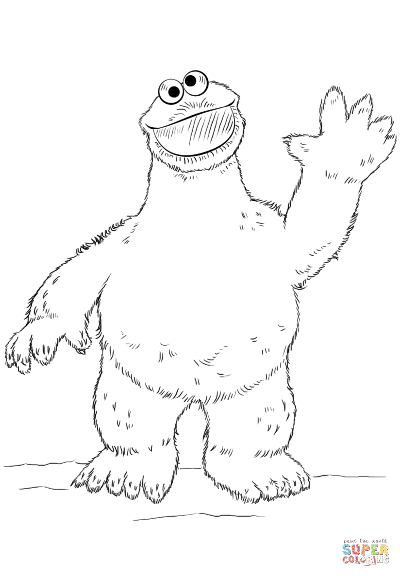 Cookie Monster Coloring Page