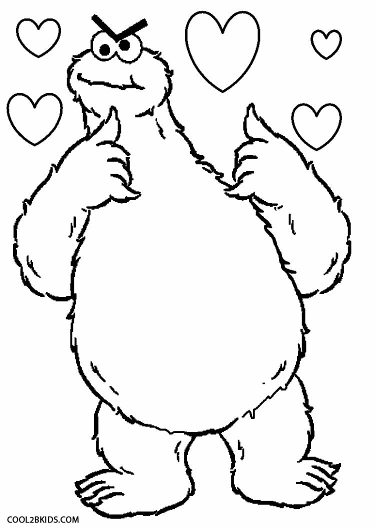 Printable Cookie Monster Coloring Pages For Kids