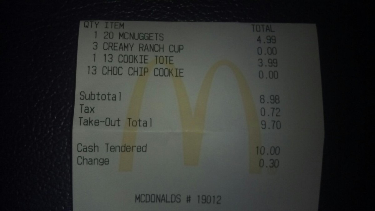 At Mcdonald's, My 13 Cookies Were Free, But The Box Cost Four