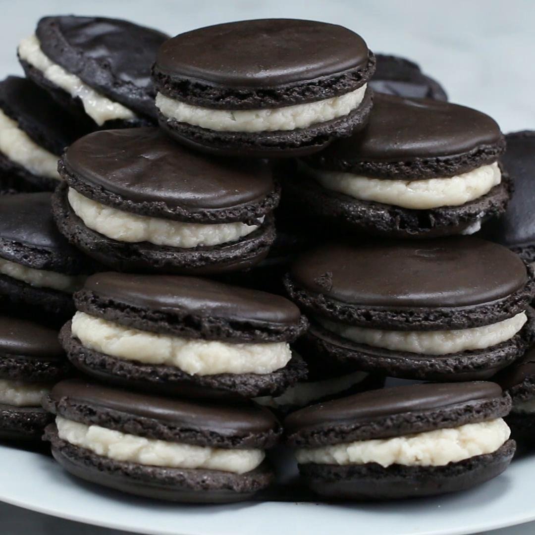 Cookies And Cream Macarons Recipe By Tasty