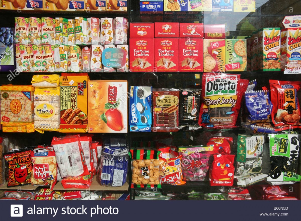 Fortune Cookies And Other Biscuits On Sale In Shop In London's
