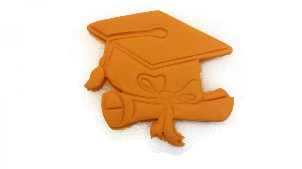 3d Printed Detailed Graduation Cap And Scroll Cookie Cutter 3 1 2