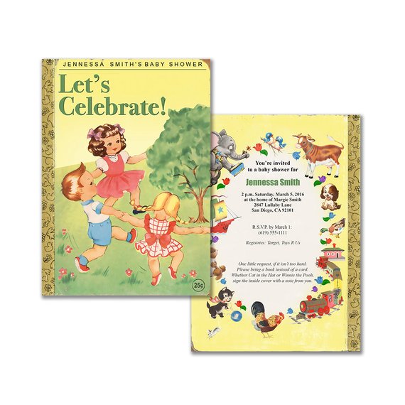 Invitation For Book Themed Party   Printable Invitation