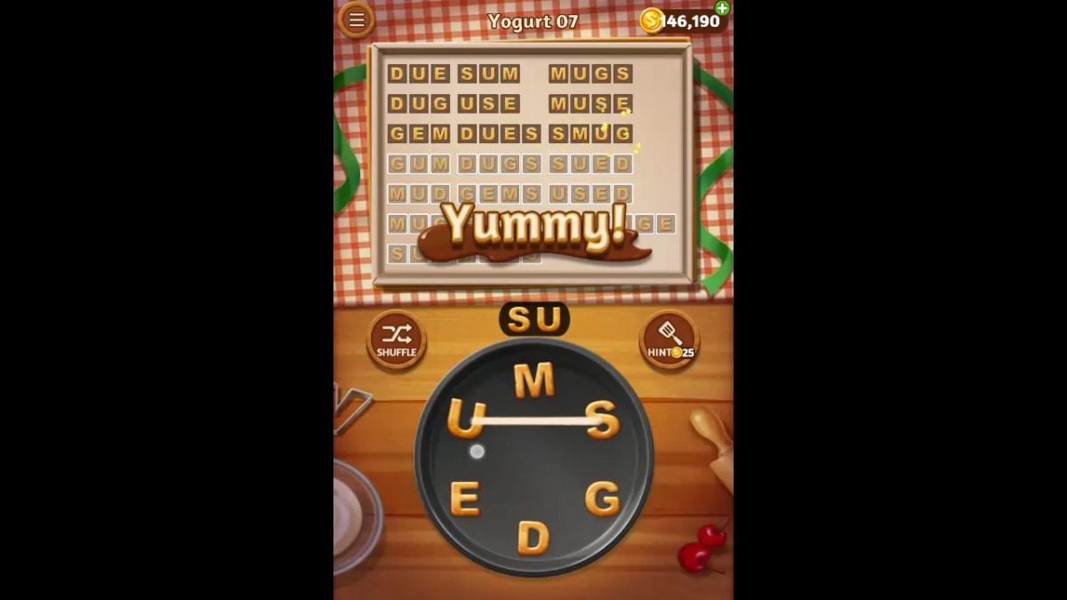 Word Cookies Yogurt Pack Level 7 Answers
