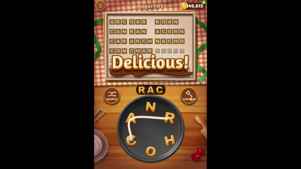 Word Cookies Yogurt Pack Level 5 Answers