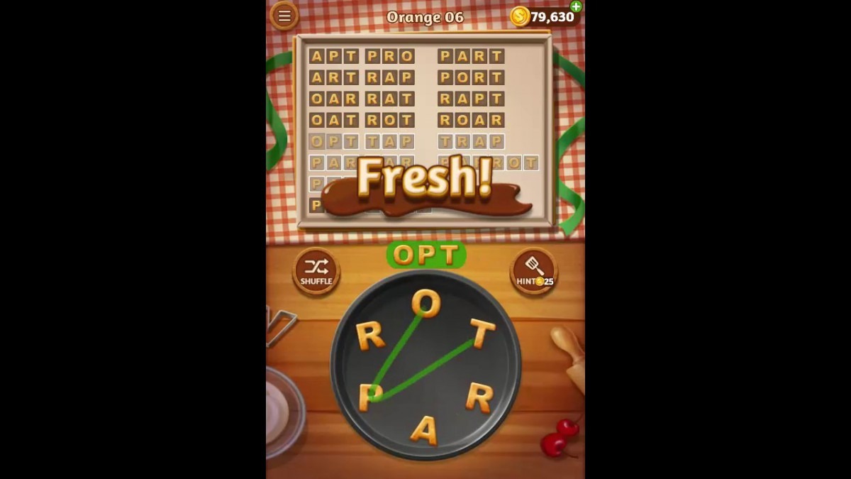 Word Cookies Orange Pack Level 6 Answers