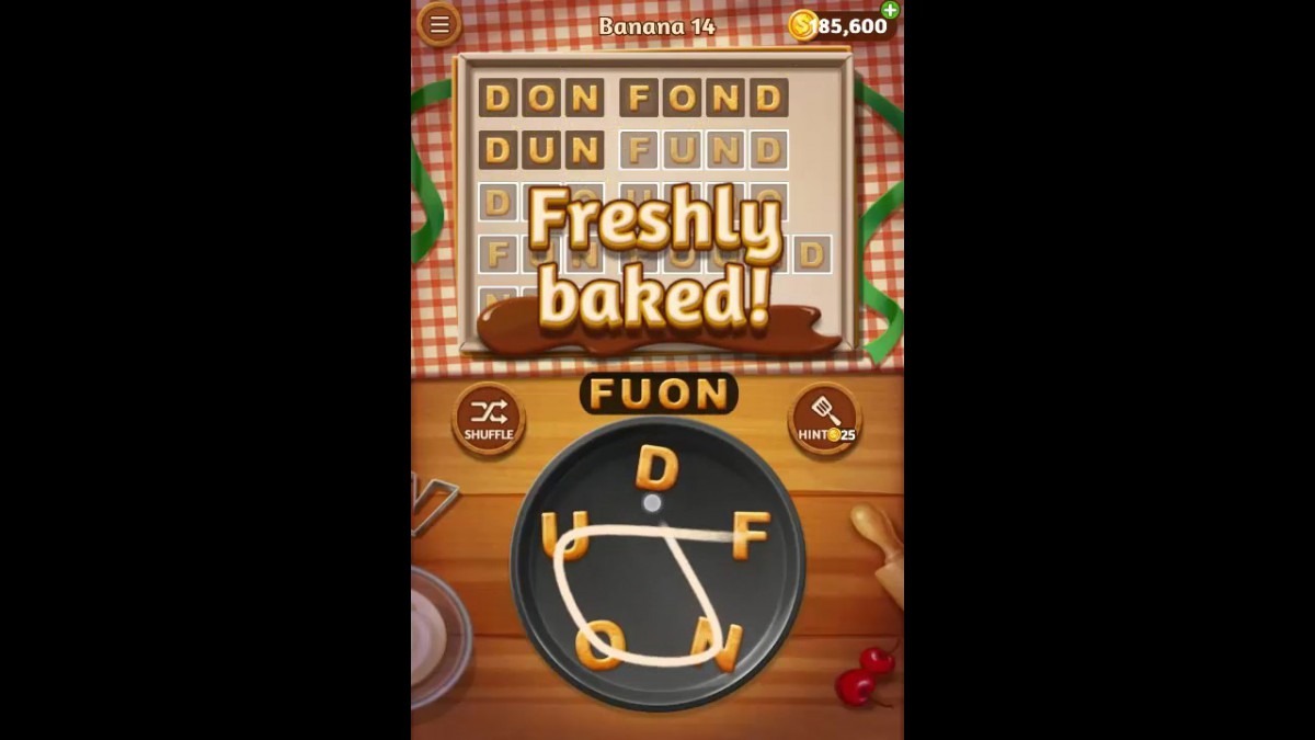 Word Cookies Banana Pack Level 14 Answers