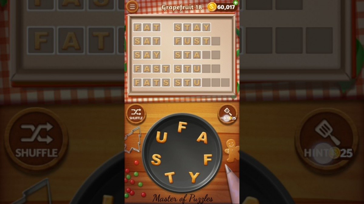 Word Cookies Grapefruit Level 18 Star Chef Solved