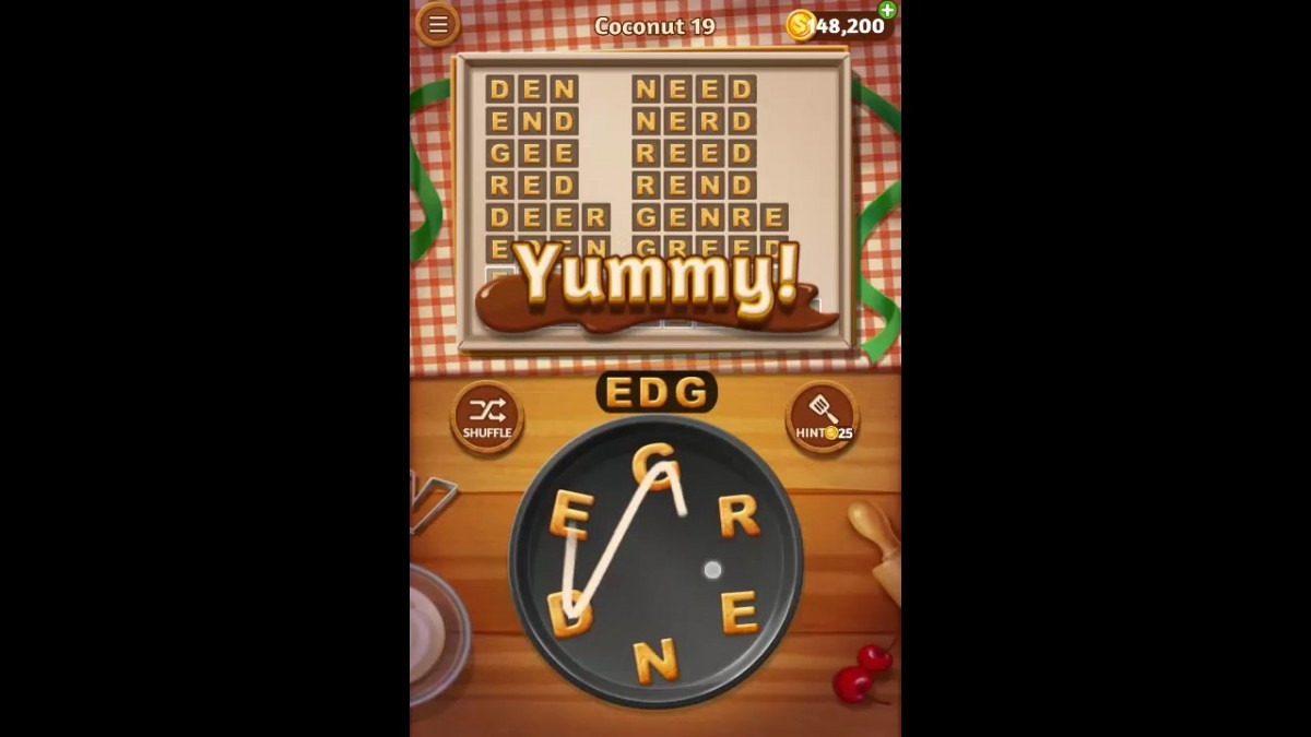 Word Cookies Coconut Pack Level 19 Answers