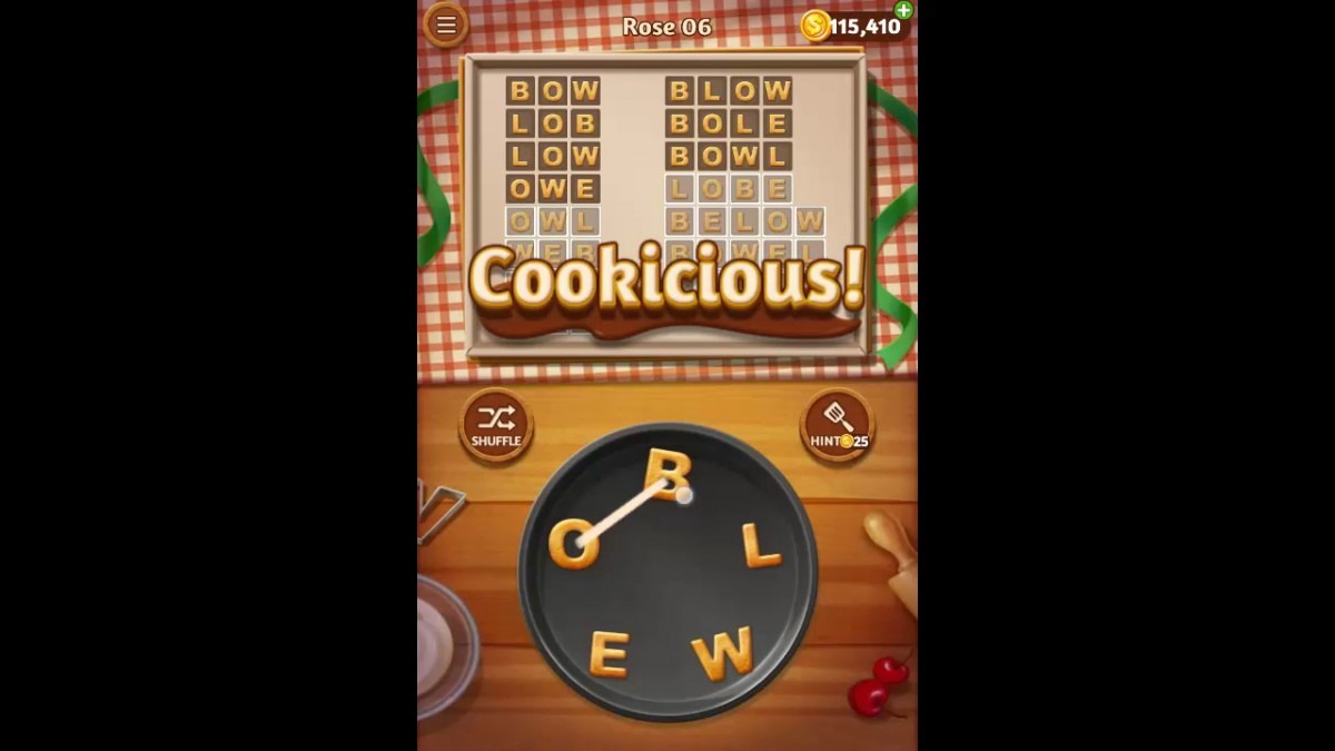 Word Cookies Rose Pack Level 6 Answers
