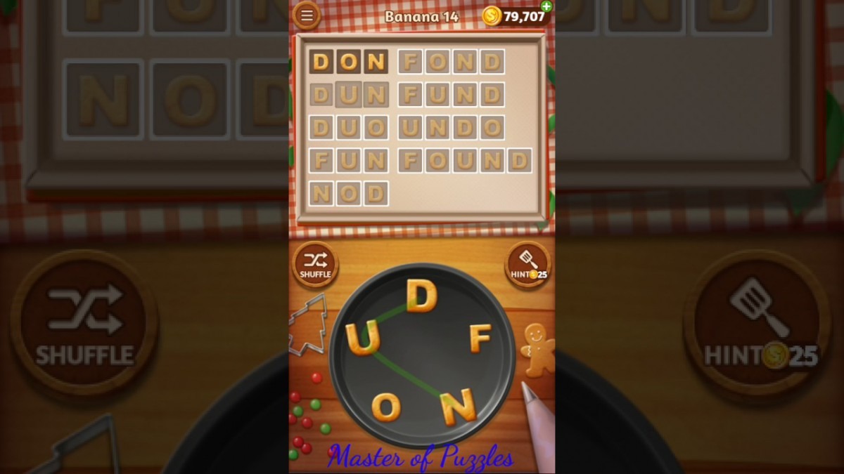 Word Cookies New Banana Level 14 Novice Chef Solved
