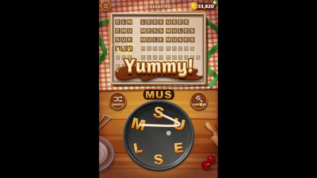 Word Cookies Carrot Pack Level 10 Answers