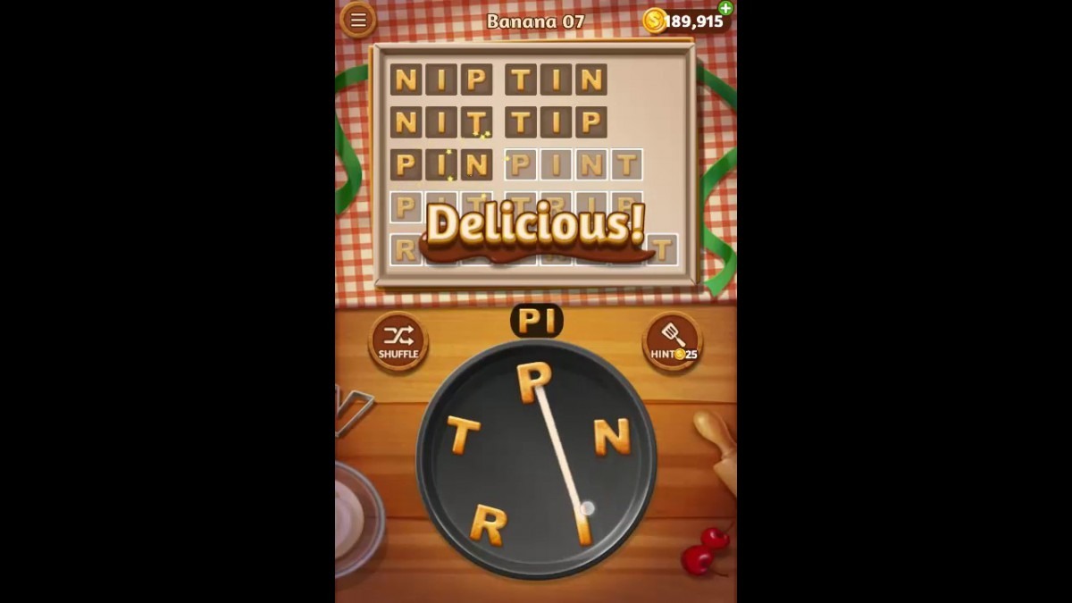 Word Cookies Banana Pack Level 7 Answers