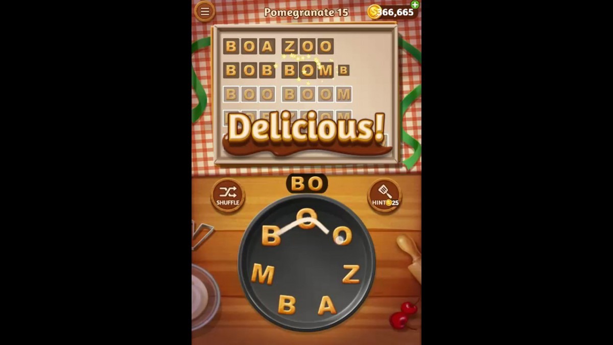 Word Cookies Pomegranate Pack Level 15 Answers