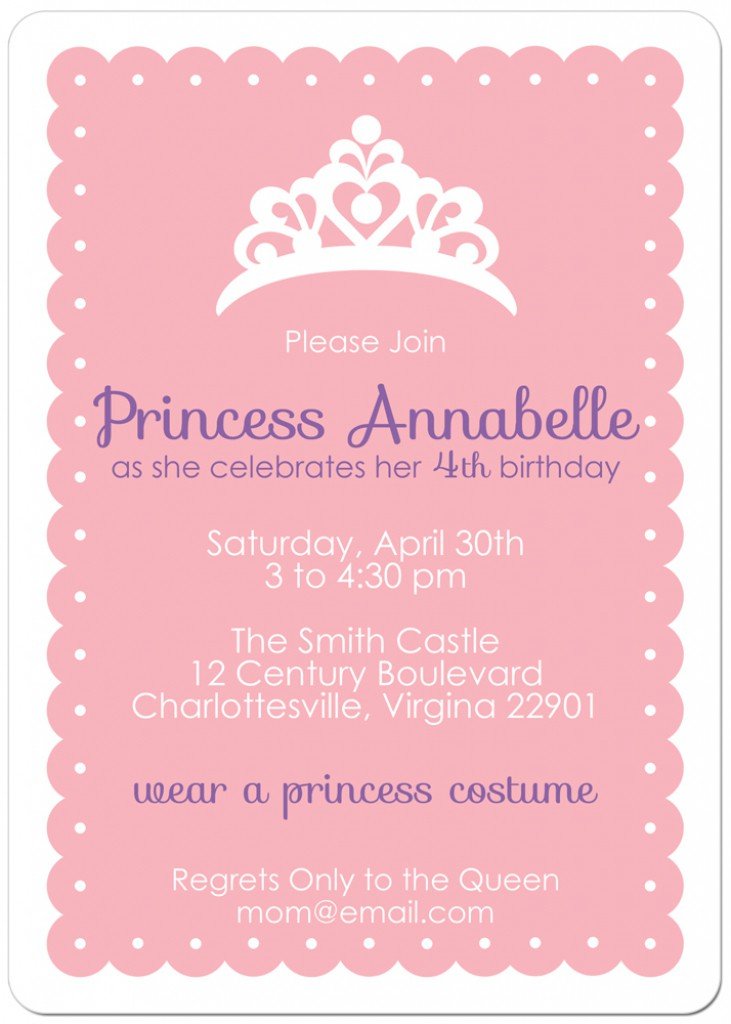 Free Printable Princess Birthday Invitations Popular Princess