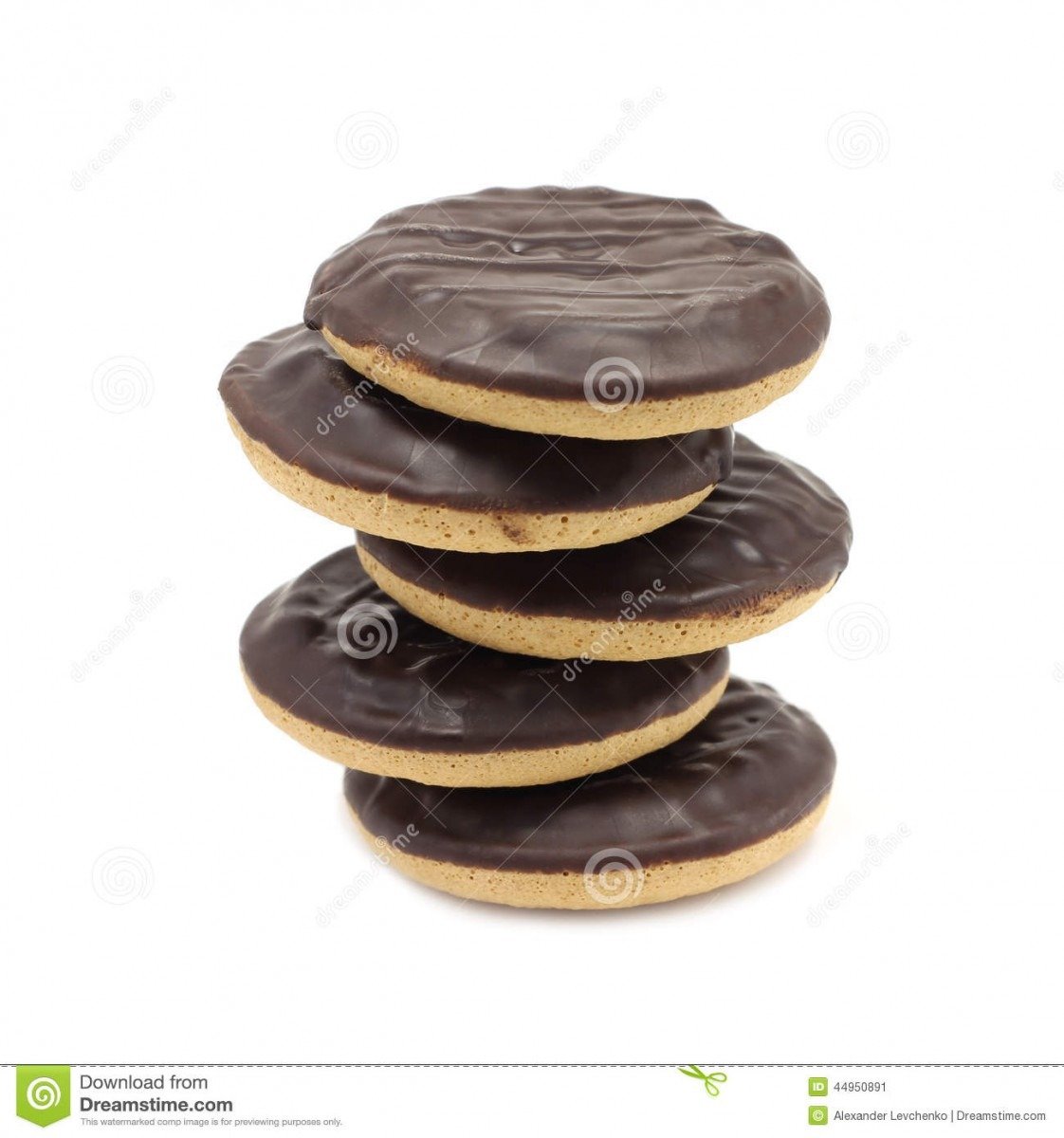 Shortbread Cookies With Chocolate Icing Stock Image