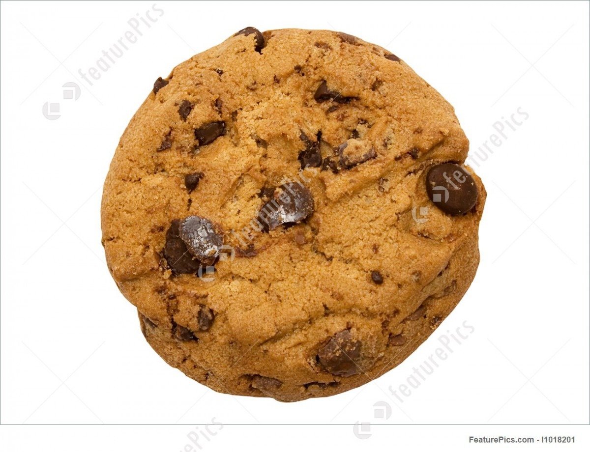 Baked Goods  Single Chocolate Chip Cookie With Path