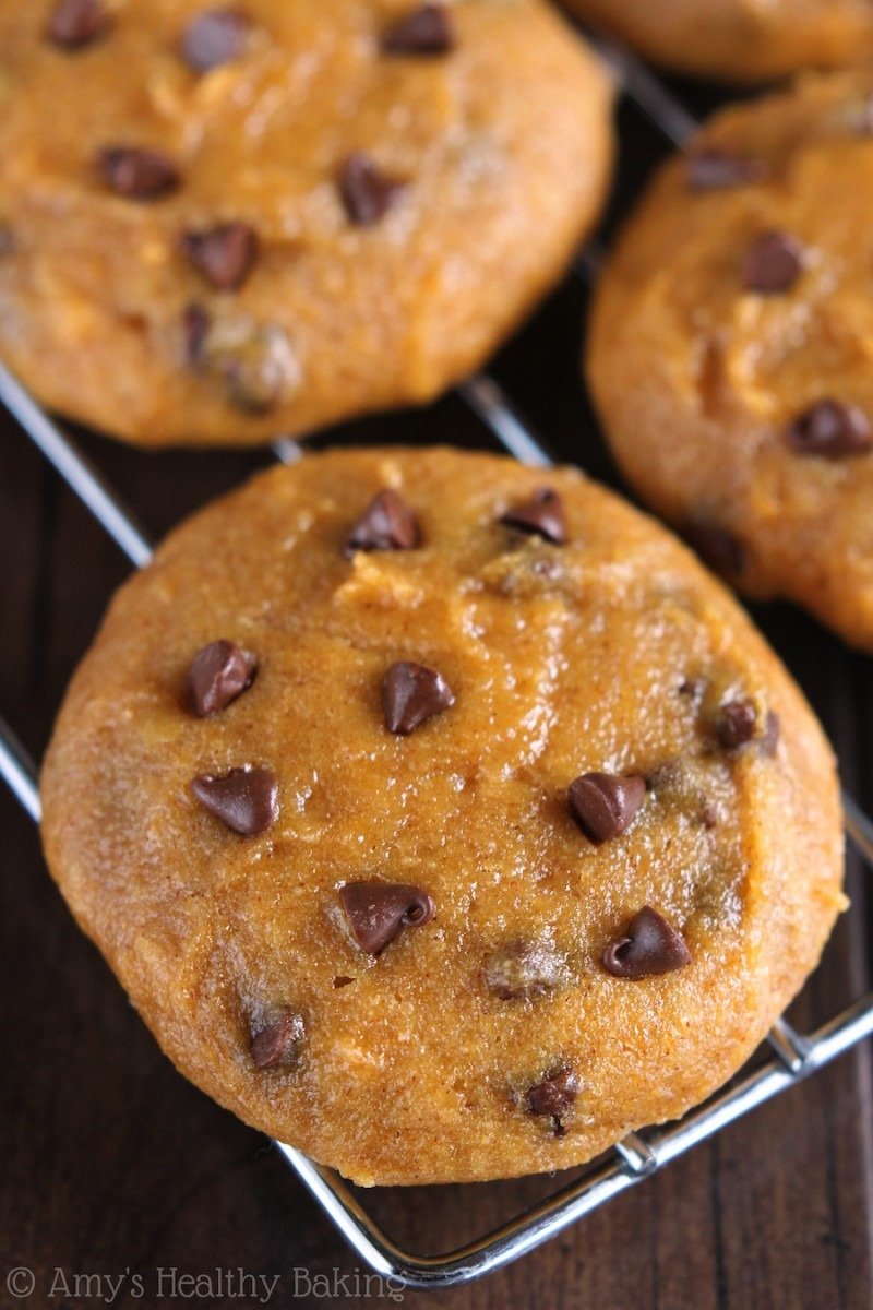 Ultimate Healthy Soft & Chewy Pumpkin Chocolate Chip Cookies
