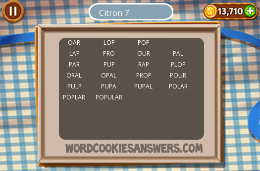 Best Word Cookies Citron Level 7 Answers Image Collection