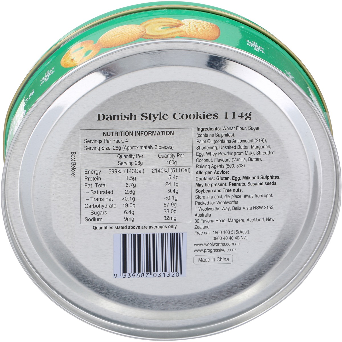 Danish Christmas Cookie Tin 114g