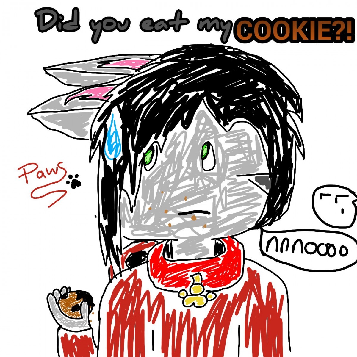Paws, Did You Eat My Cookie  By Wolfpawslove