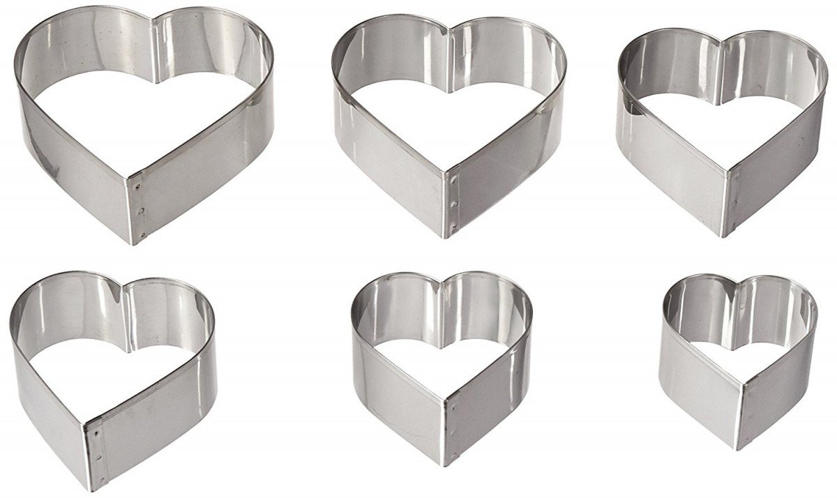 Ateco Graduated Heart Cookie Cutters, Set Of 6