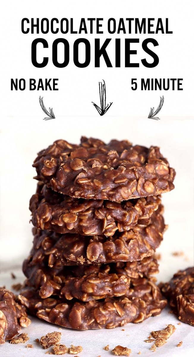 No Bake Chocolate Oatmeal Cookies