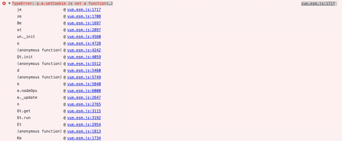 Typeerror  P A Setcookie Is Not A Function(â¦) Â· Issue  438 Â· Js