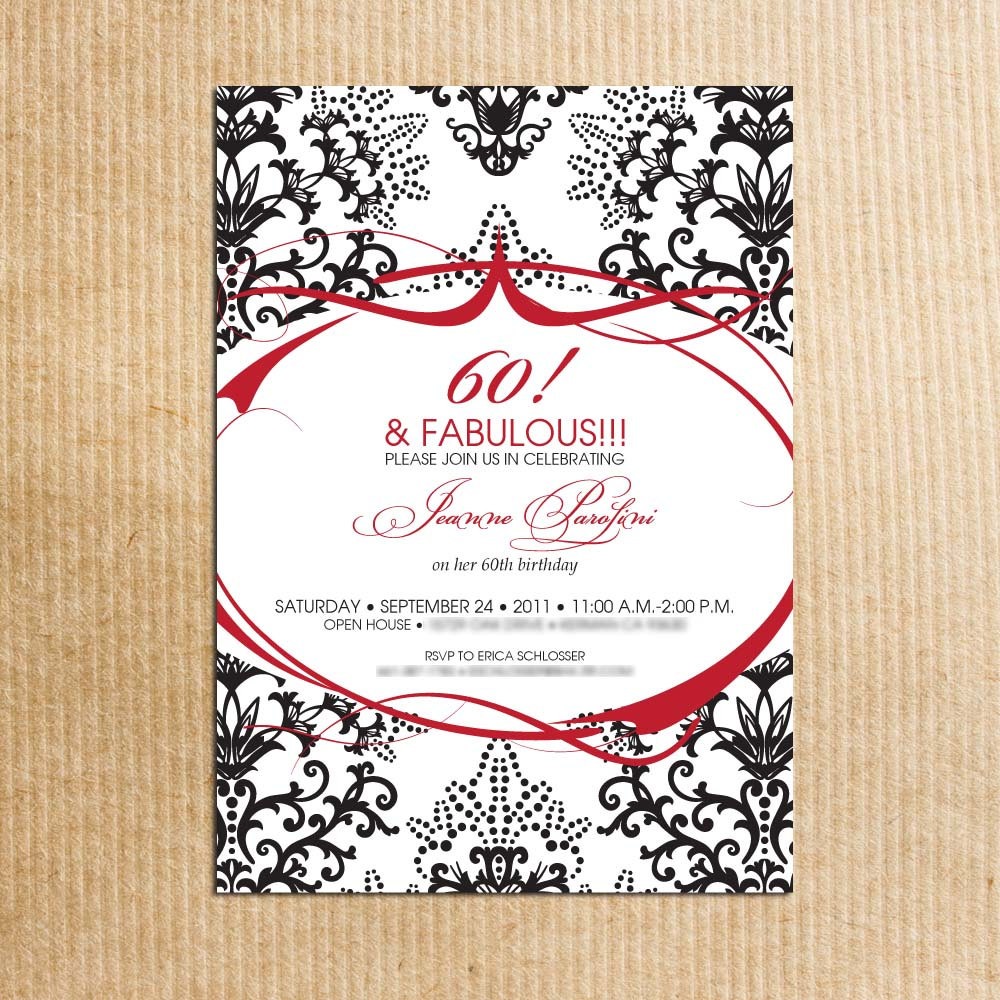 60th Birthday Invitations â Home Of Design Ideas