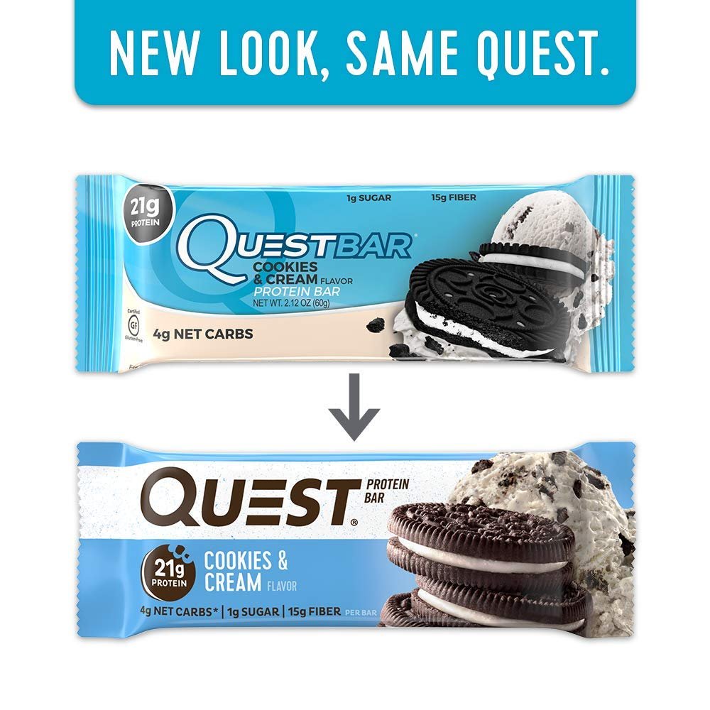Amazon Com  Quest Nutrition Cookies & Cream Protein Bar, High
