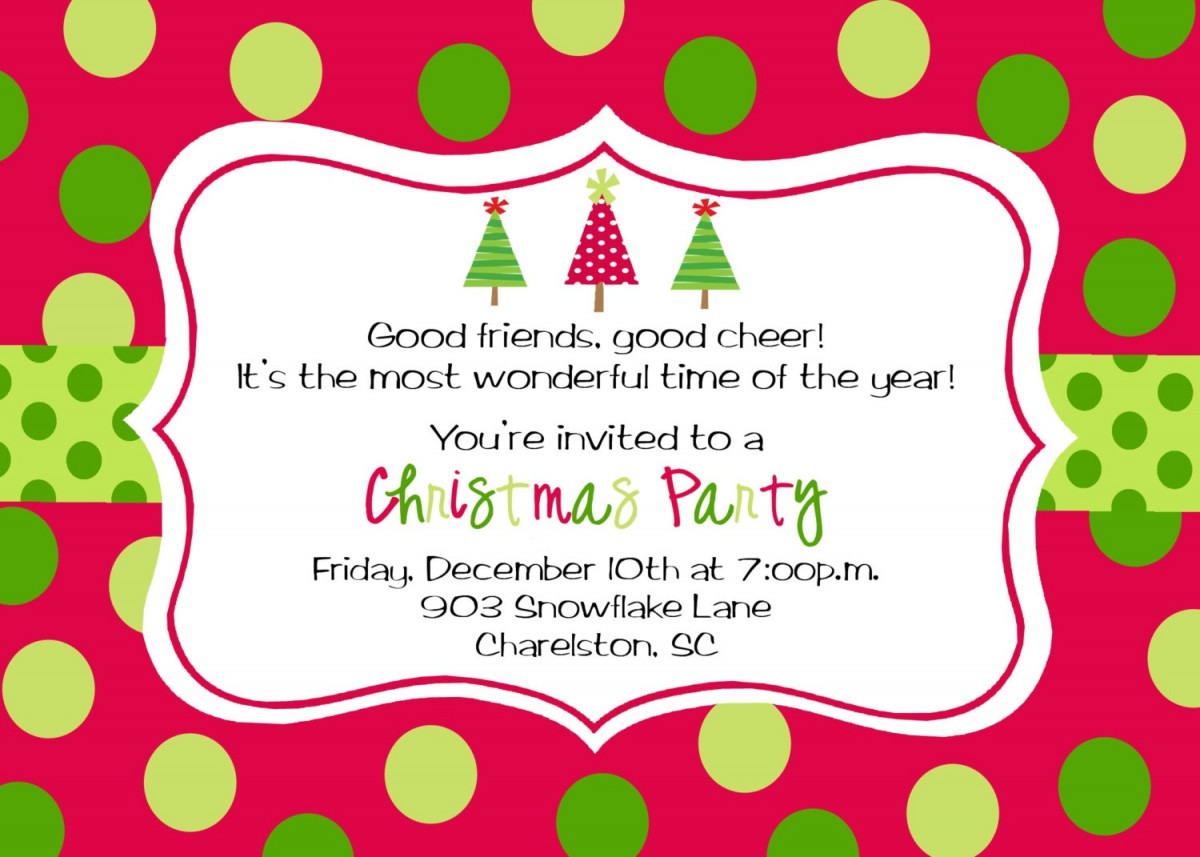 Amazing Sample Christmas Party Invitation 86 In Card Invitation