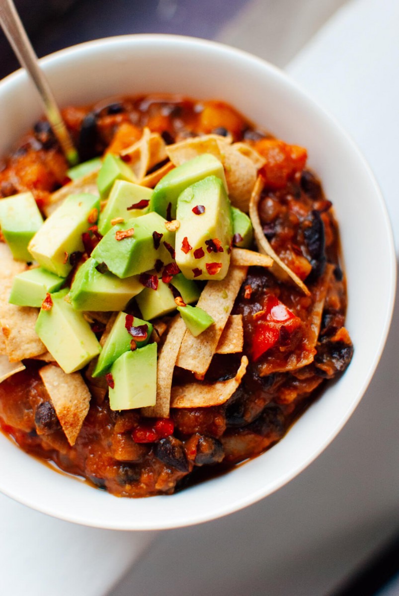 Vegetarian Butternut Squash Chipotle Chili