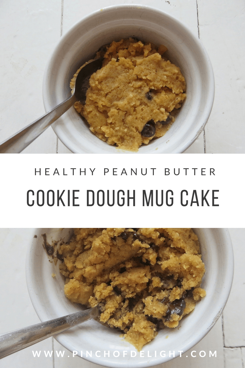 Healthy Peanut Butter Cookie Dough Mug Cake