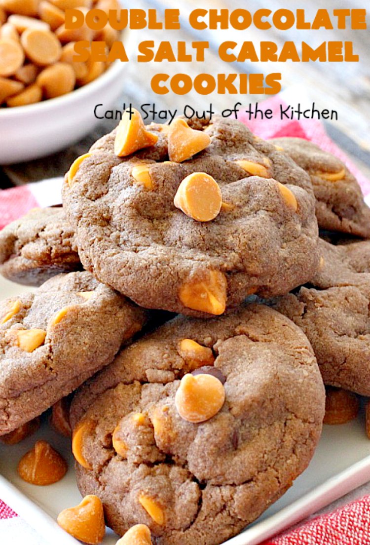 Double Chocolate Sea Salt Caramel Cookies