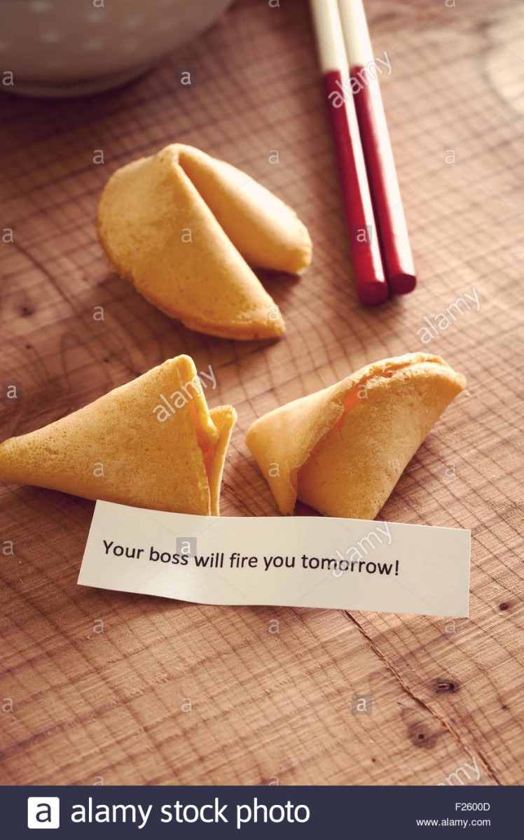 Fortune Cookie With A Bad Luck Firing Message Vintage Filter