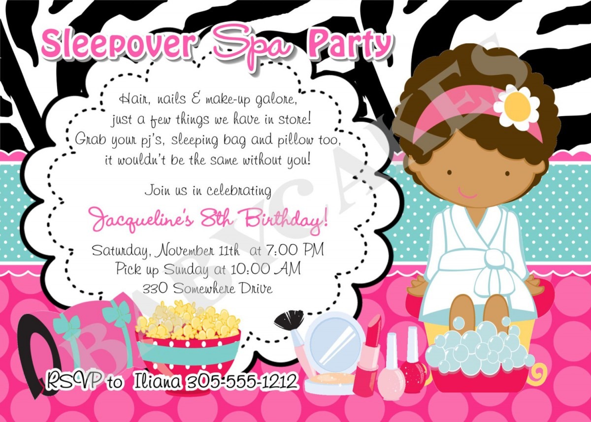 Free Slumber Party Invitations To Print